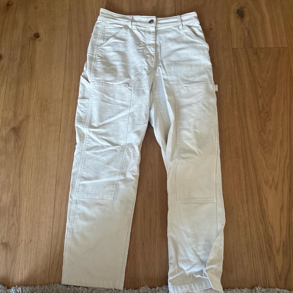 Aritzia White Utility Carpenter Pants